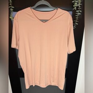 Men's Coral  V-Neck T-Shirt